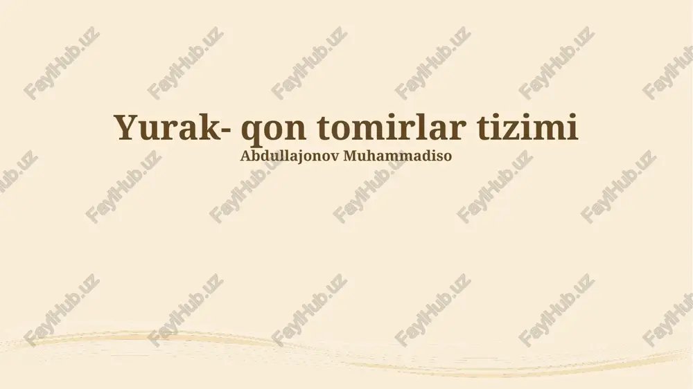 yurak-qon tomirlar tizimi — PPTX