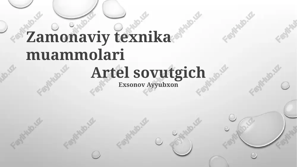 zamonaviy texnika muammolari — PPTX