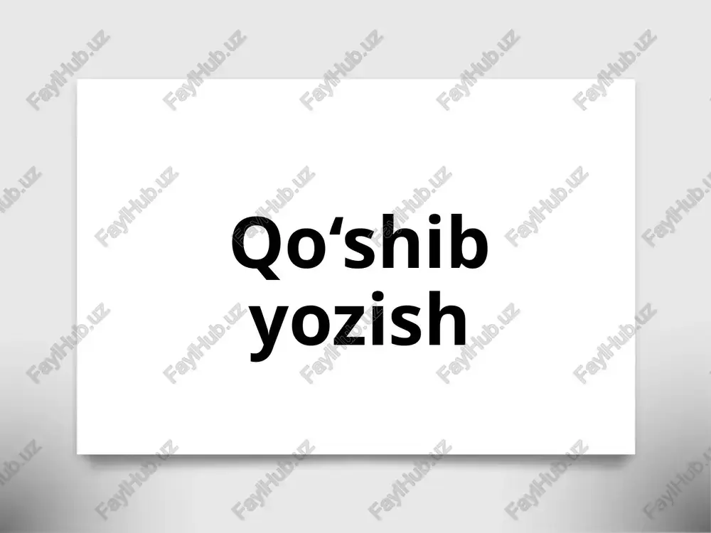 qo'shib yozish — PPTX