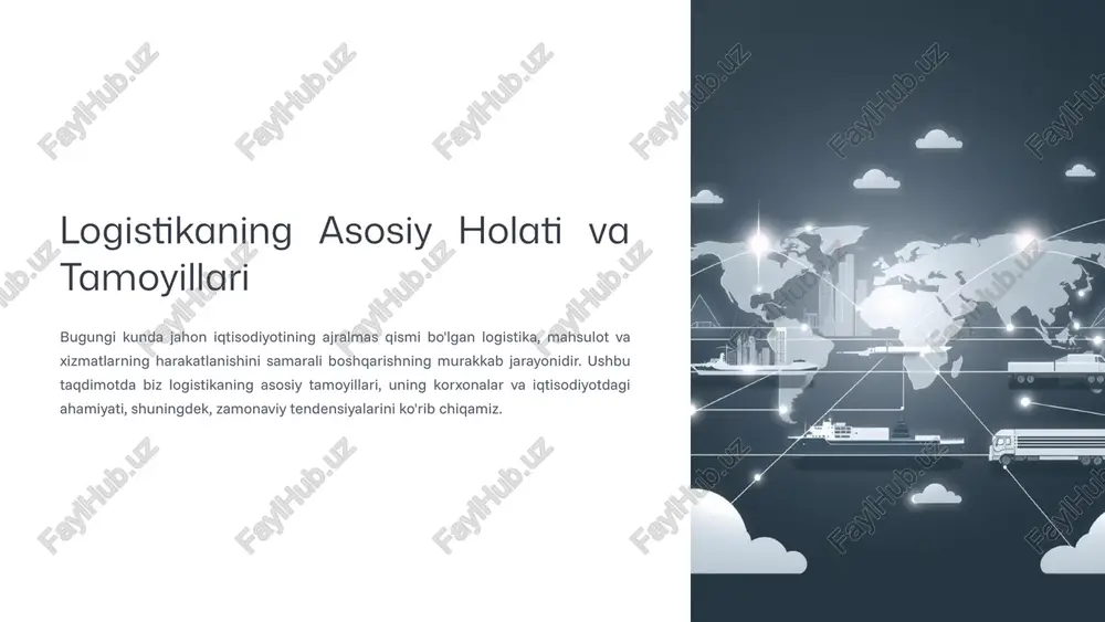 logistikaning asosiy holati va tamoyillari — PPTX