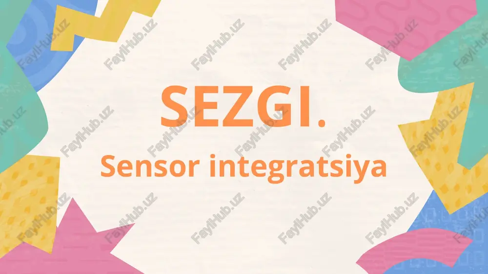 sezgi sensor integratsiya — PDF