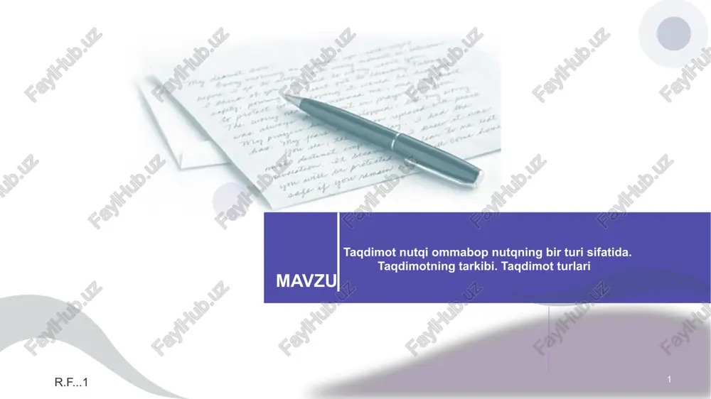 taqdimot — PPTX