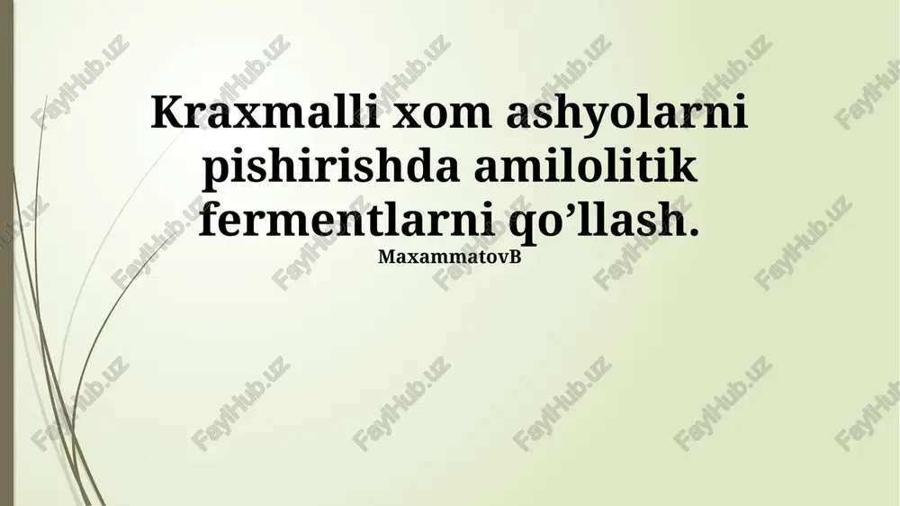 amilolitik fermentlar — PPTX