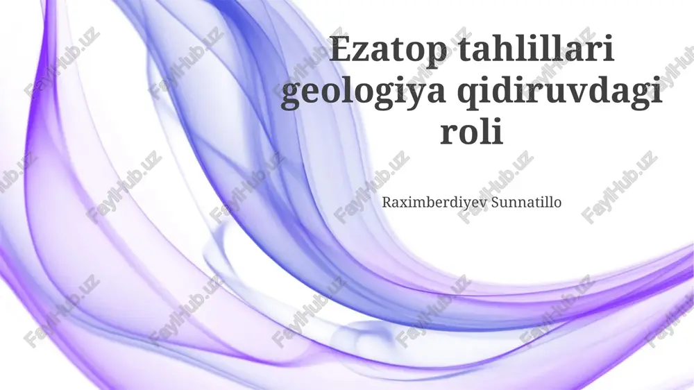 izotop tahlillari geologiyada — PPTX