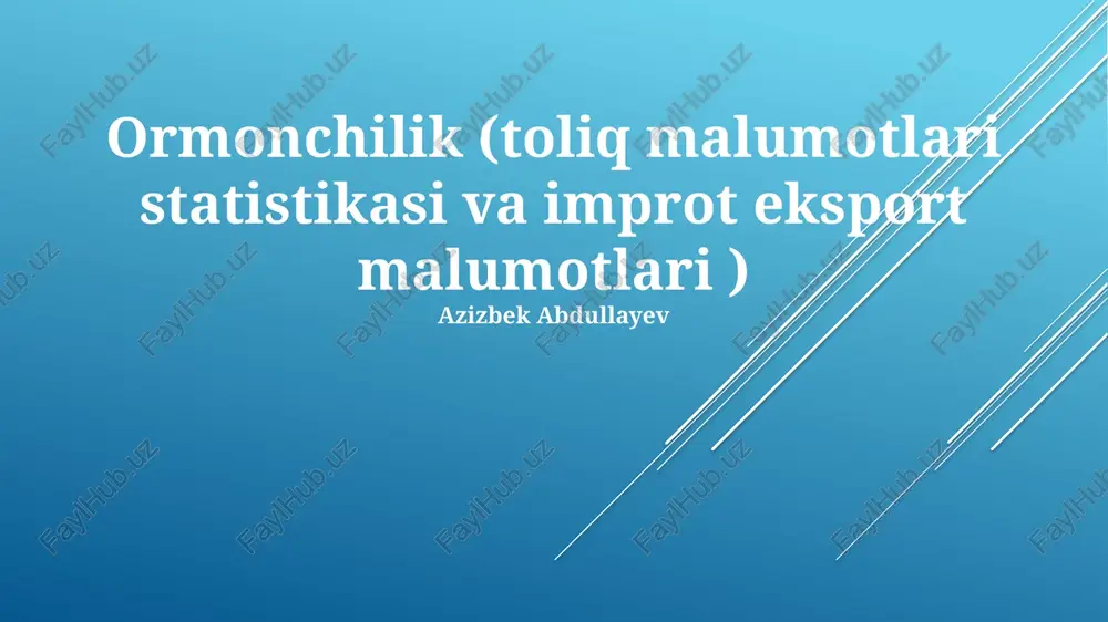 ormonchilik — PPTX