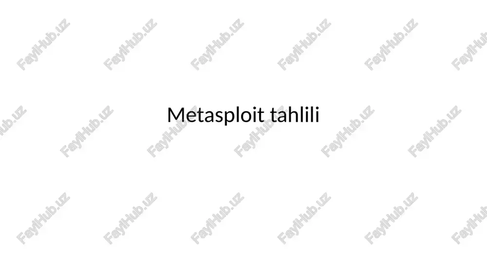 metasploittahlili — PPTX