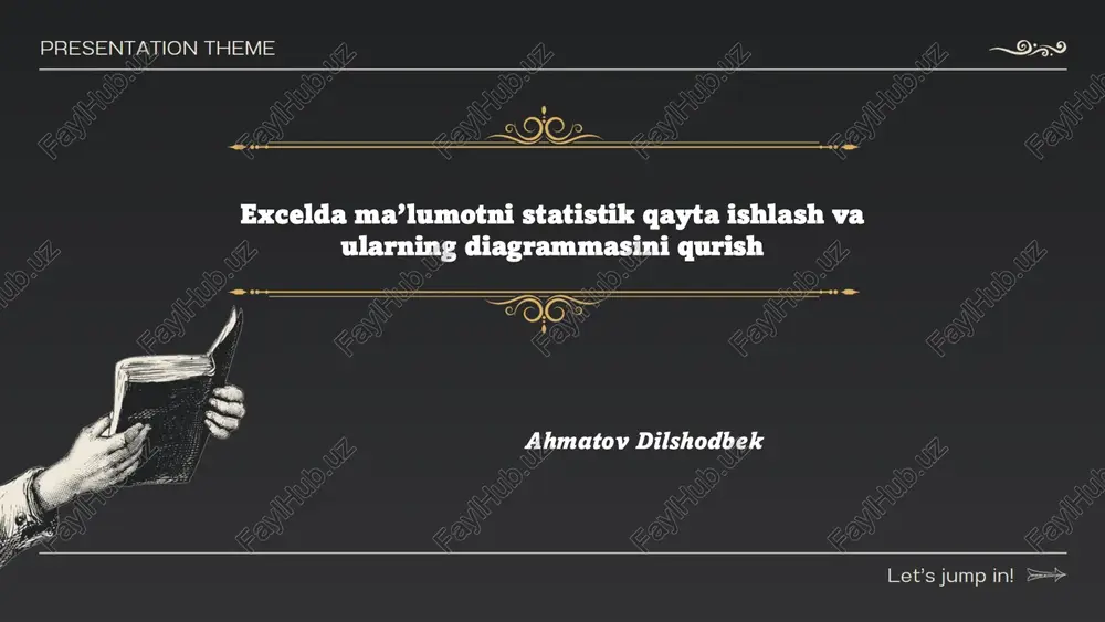 excelda ma'lumotni statistik qayta ishlash va ularning diagrammasini qurish — PDF