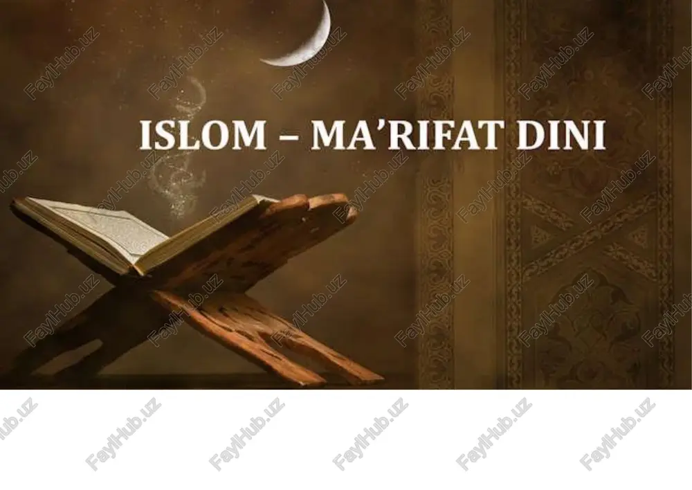 islom — ma’rifat dini — PDF