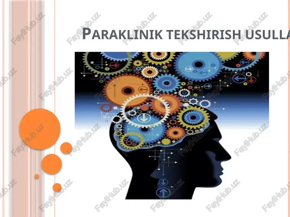 paraklinik tekshirish usullari — PPTX