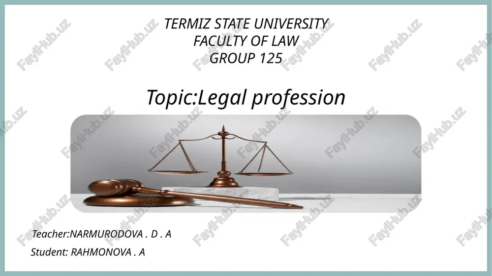 legal profession — PPTX