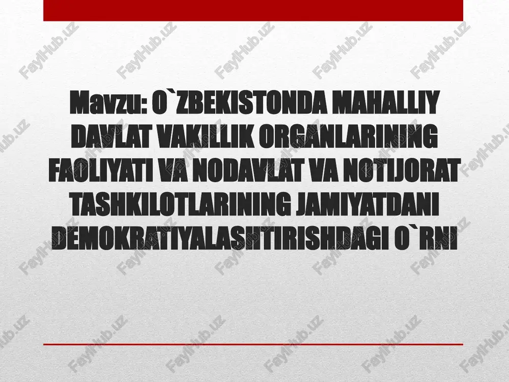 o`zbekistonda_mahalliy_davlat_vakillik_organlarining_faoliyati — PPTX