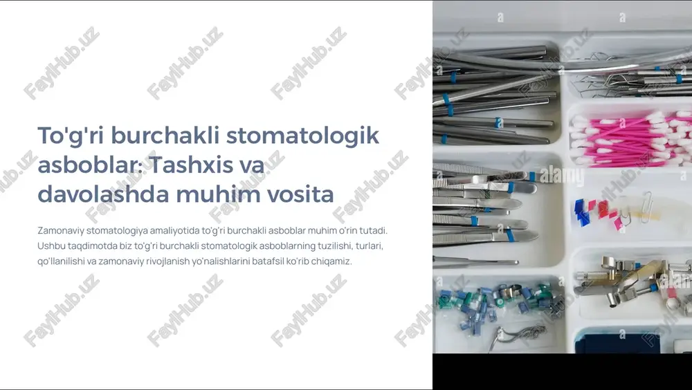 to'g'ri burchakli stomatologik asboblar — PDF