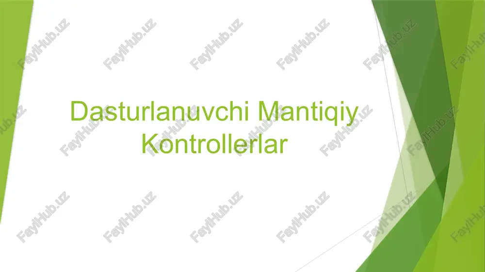 dasturlanuvchi mantiqiy kontrollerlar — PPTX
