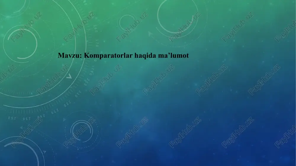 komparatorlar — PPTX