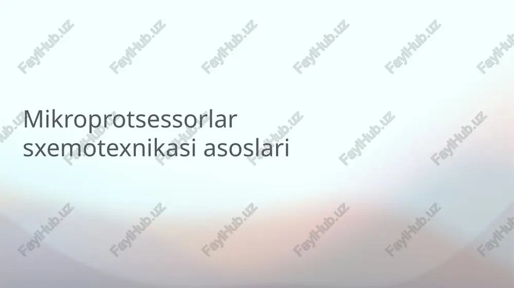 mikroprotsessorlar — PPTX