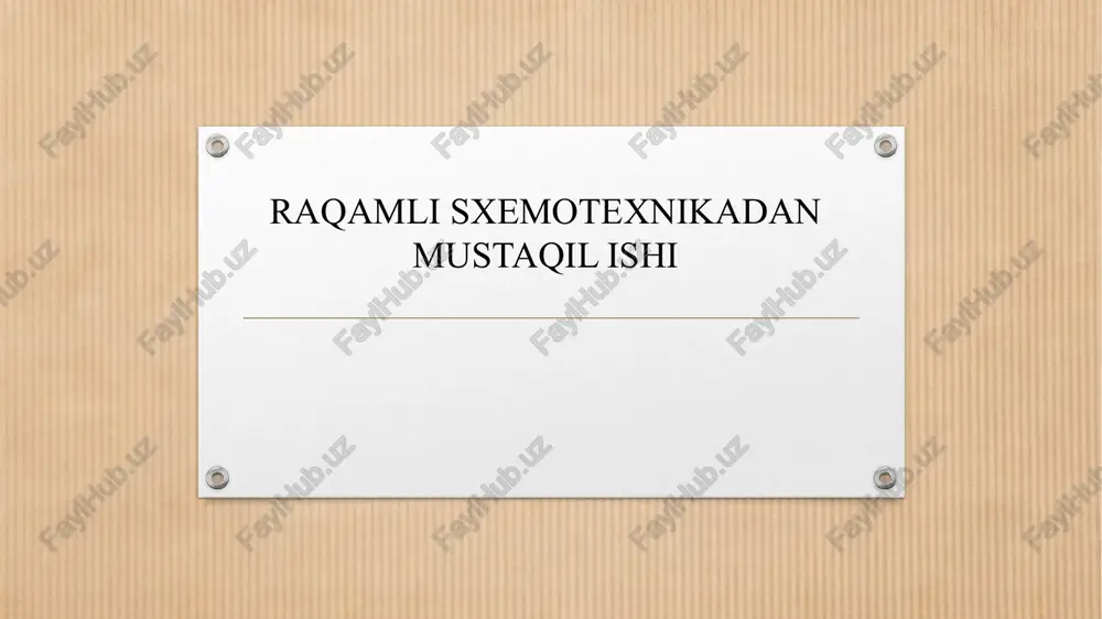 integral mikrosxemalar — PPTX