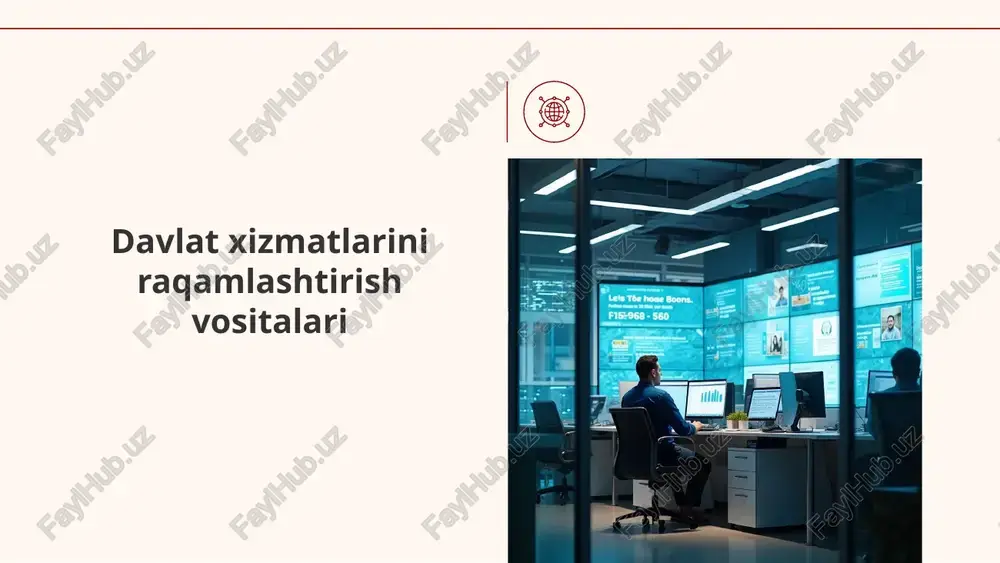davlat xizmatlarini raqamlashtirish vositalari — PPTX