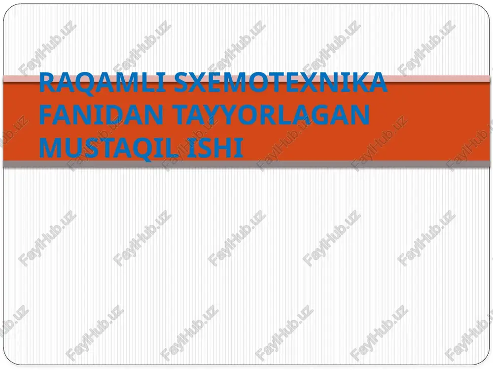 quyosh qurilmalarini kontrollerlar yordamida tekshirish — PPTX