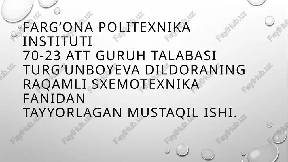 diodlar va tristorlar — PPTX
