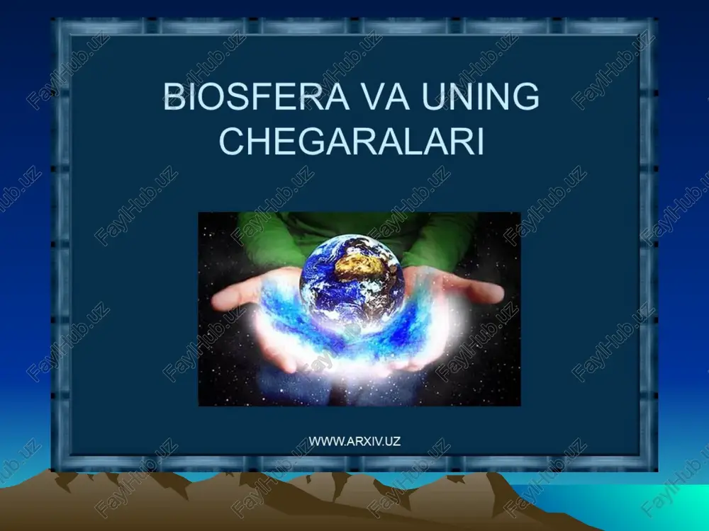 biosfera va uning chegaralari — PPT