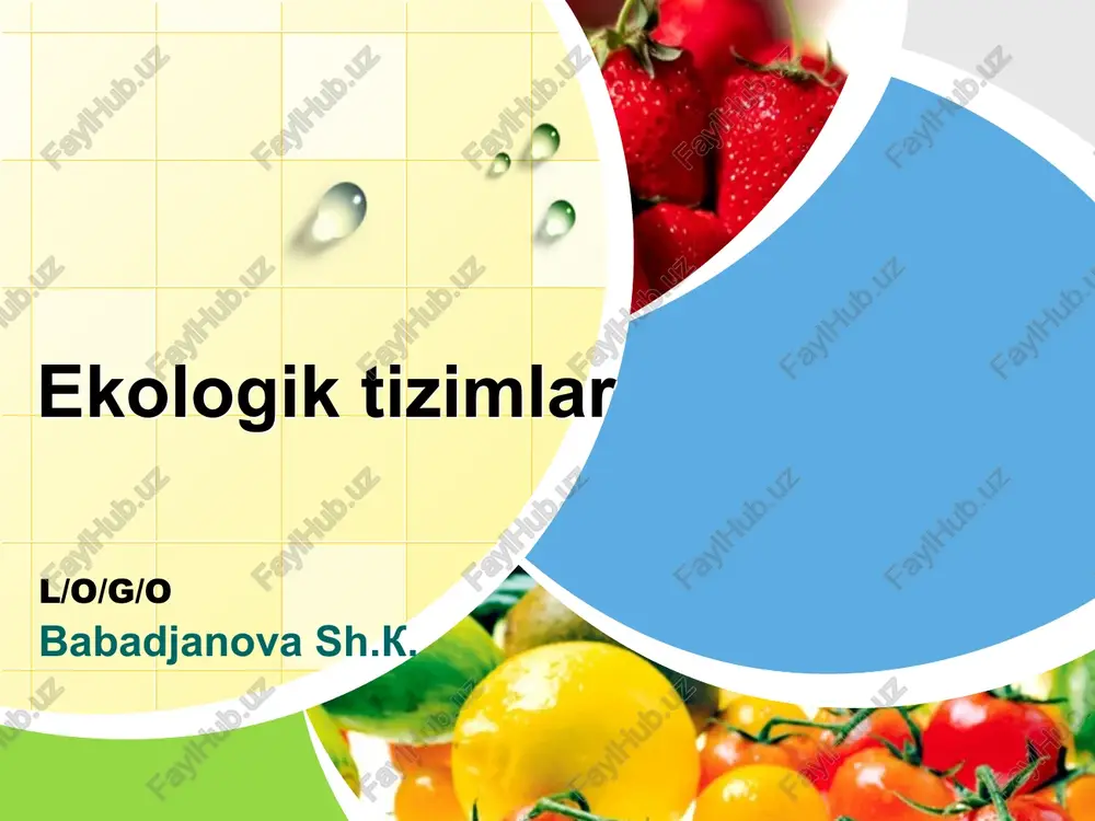 ekologik tizimlar — PPT