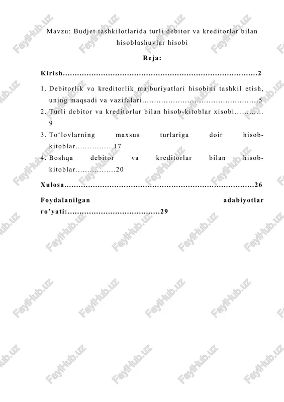 budjet hisobi fanining asosiy maqsadi — DOCX