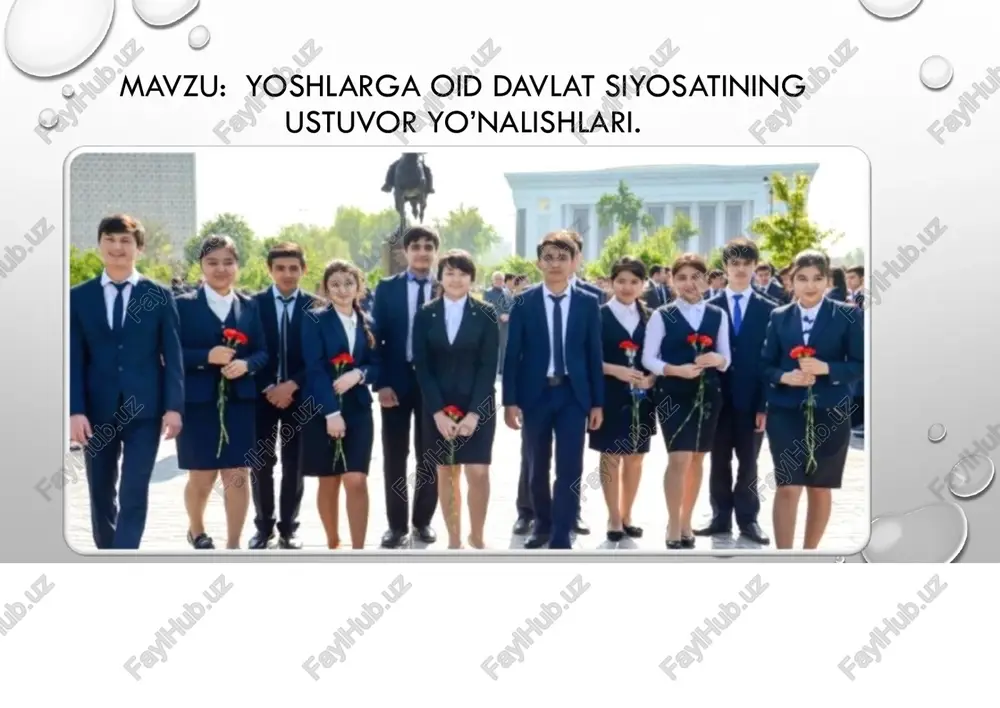 yoshlarga oid davlat siyosatining — PDF