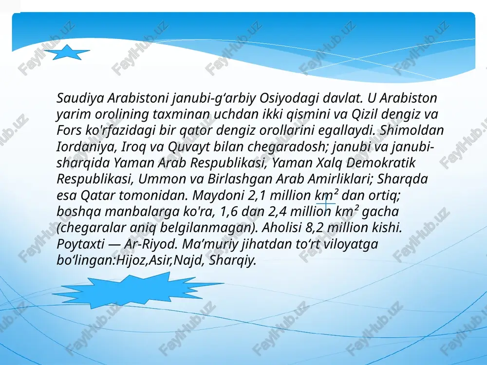 saudiya arabistoni — PPTX