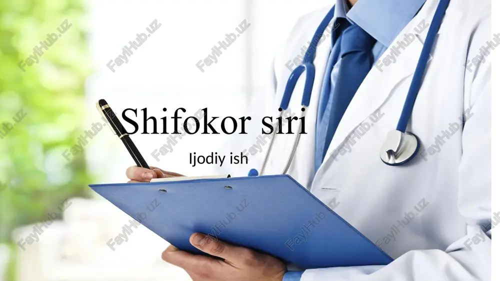 shifokor siri — PPTX