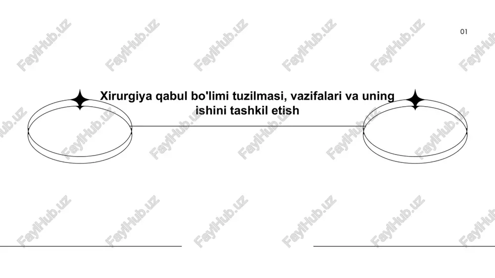 xirurgiya qabul bo'limi tuzilmasi — PPTX