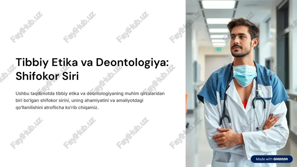 tibbiy etika va deontologiya — PDF