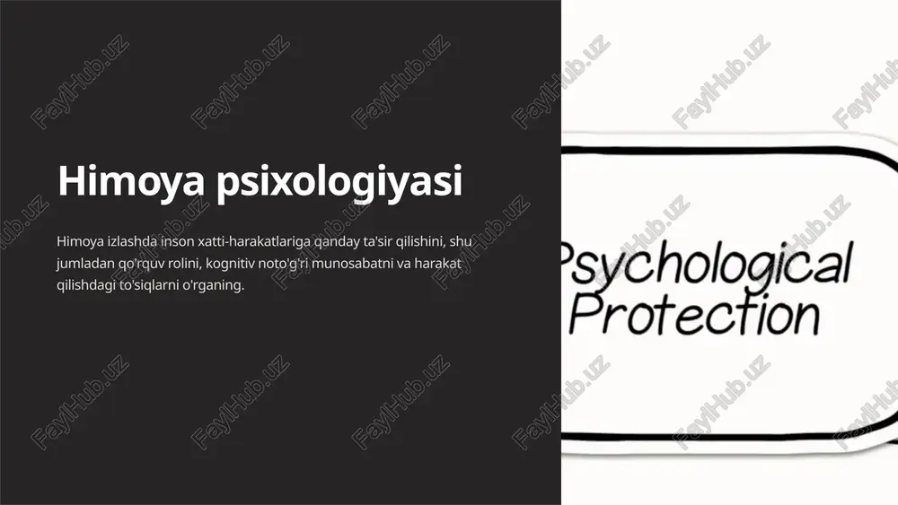 himoya psixologiyasi — PPTX