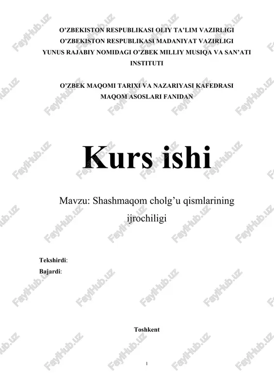 maqom asoslari fanidan — DOCX