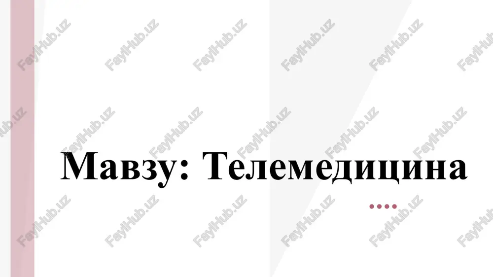 biotibbiyot muhandisligi — PPTX