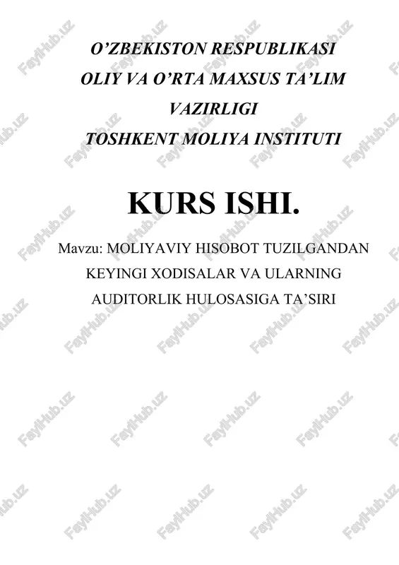 auditorlik xulosasi — DOCX