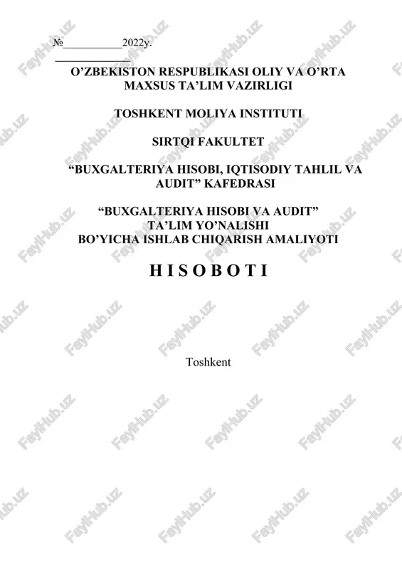 buxgalteriya hisobi va audit — DOCX