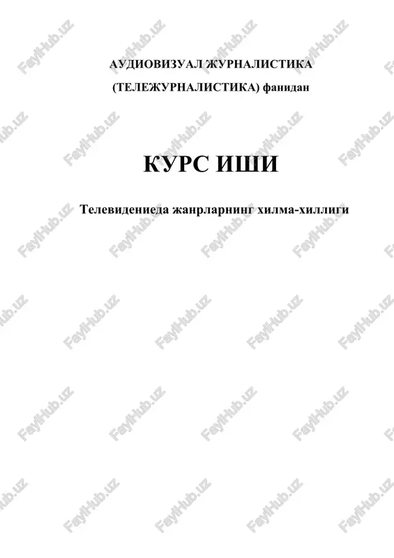 telejurnalistika janrlari — DOCX
