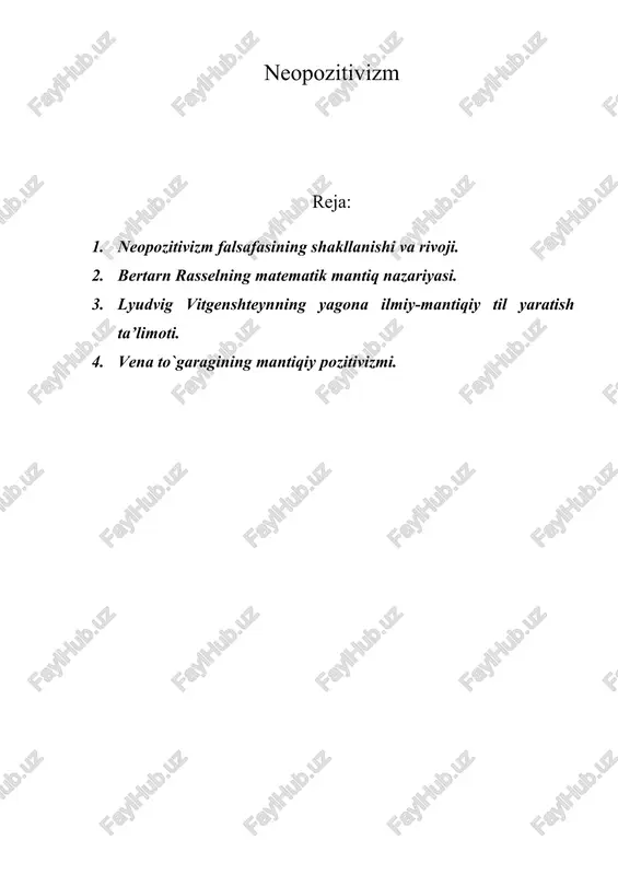 neopozitivizm — DOC