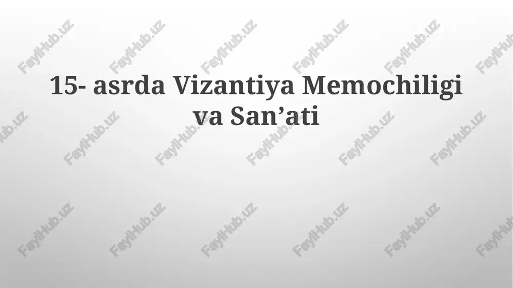 vizantiya qo'lyozma bezaklari: usullari va mavzulari — PPTX