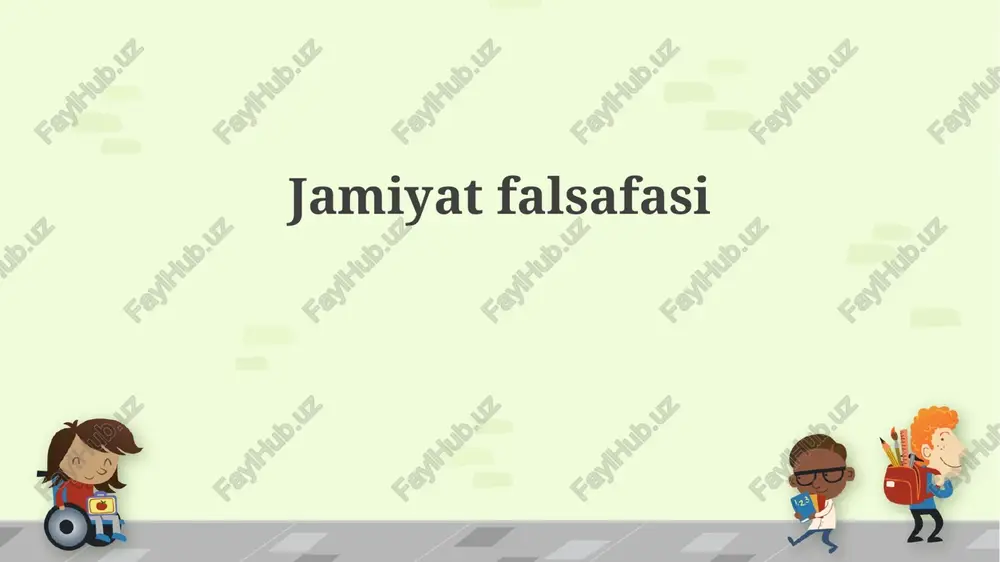 jamiyat falsafasi — PPTX