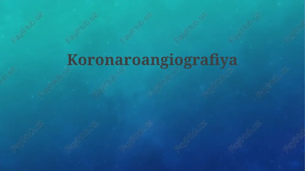 koronaroangiografiya — PPTX