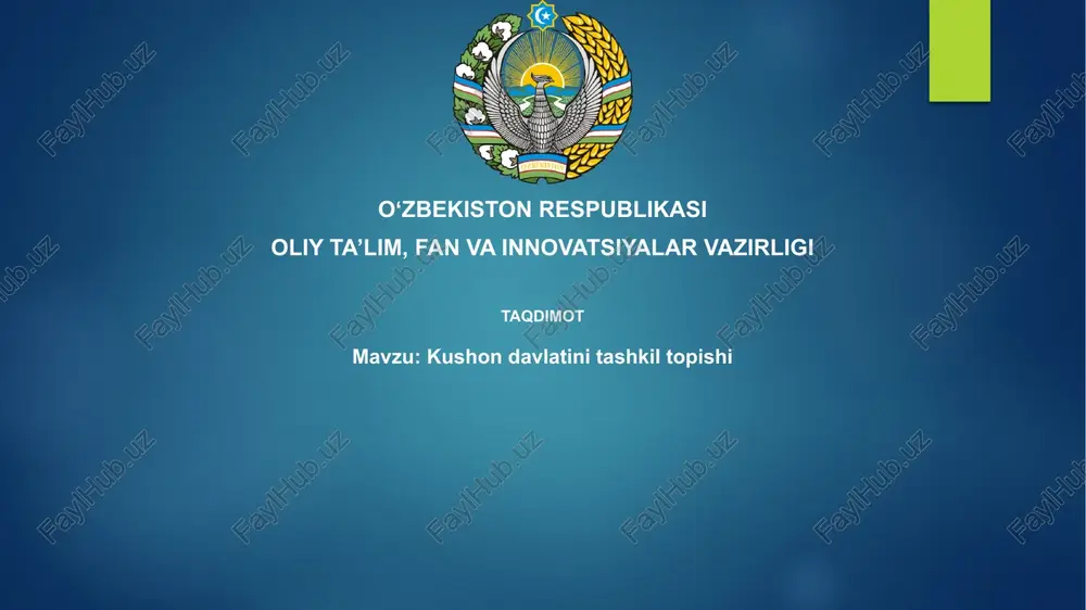 kushondavlatinin tashkili — PPTX