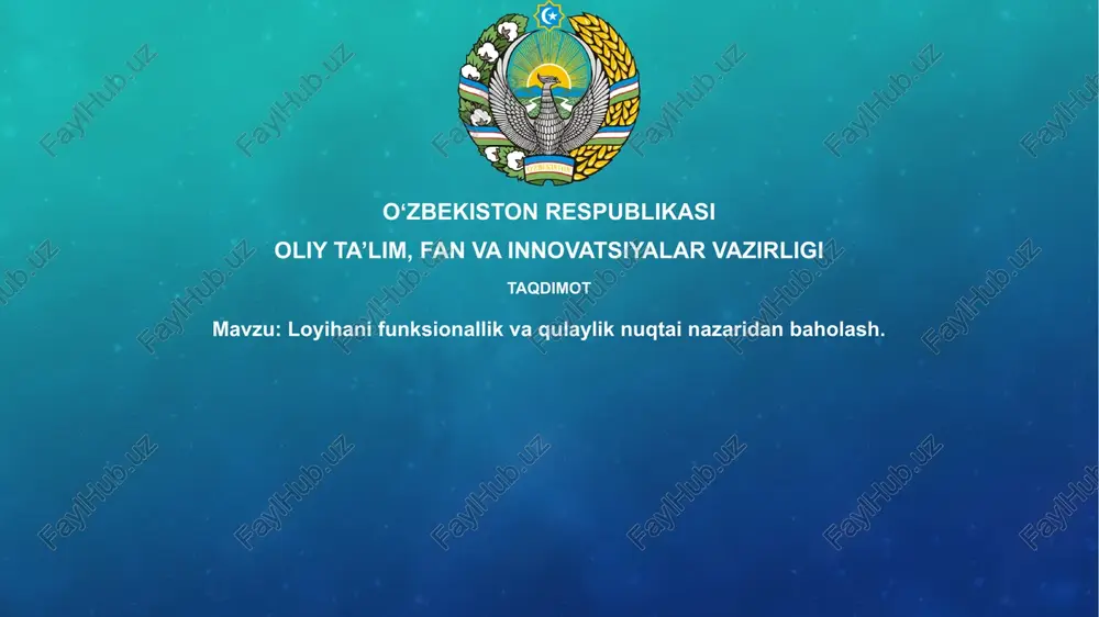 loyiha tavsifi — PPTX