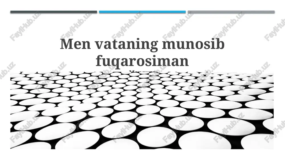 men vatanga sodiq fuqaroman — PPTX