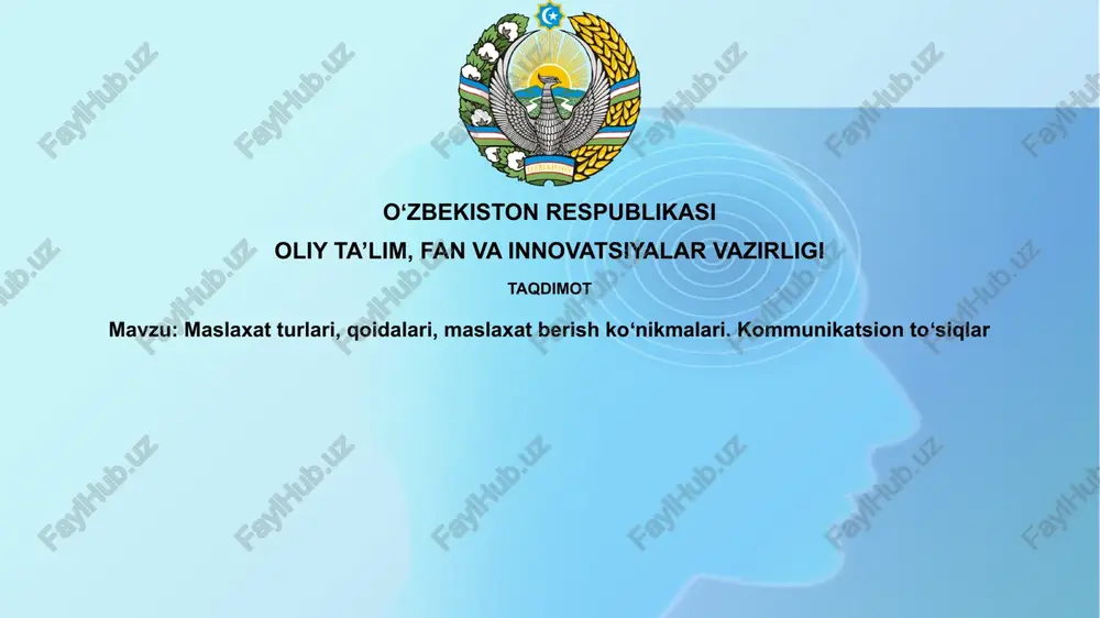maslahat turlari — PPTX