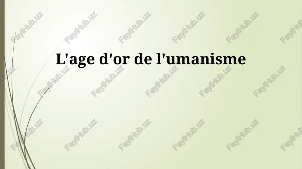 l'age d'or de l'umanisme — PPTX