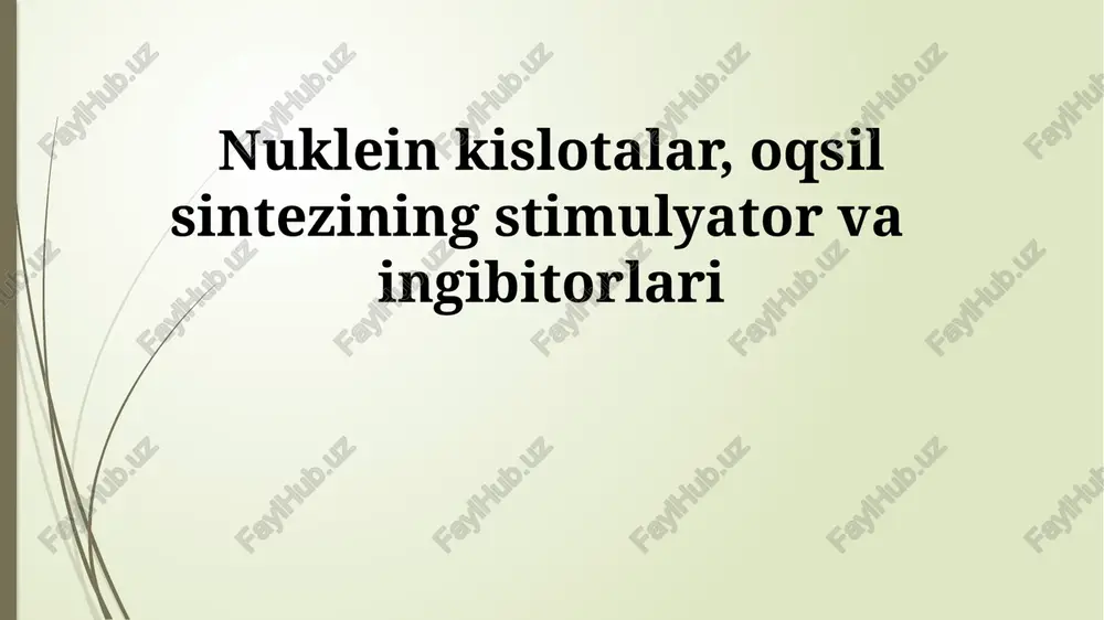 nuklein kislotalar — PPTX