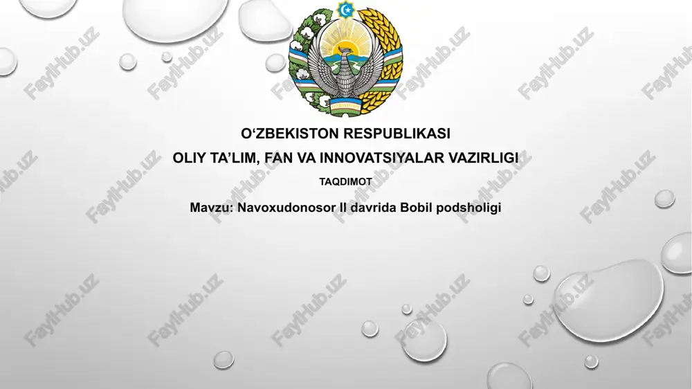 navoxudonosor ii davrida bobil podsholigi — PPTX
