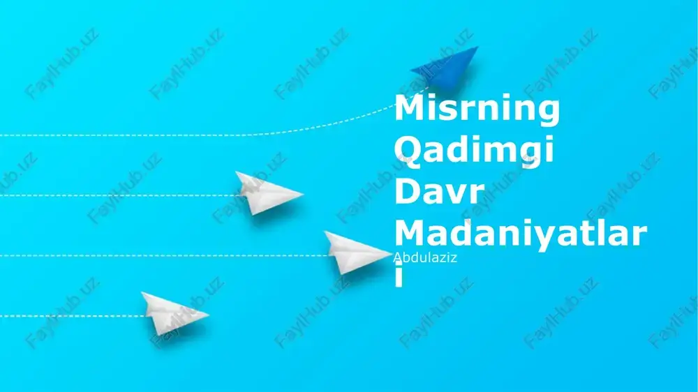 misrning qadimgi davr madaniyatlari — PPTX
