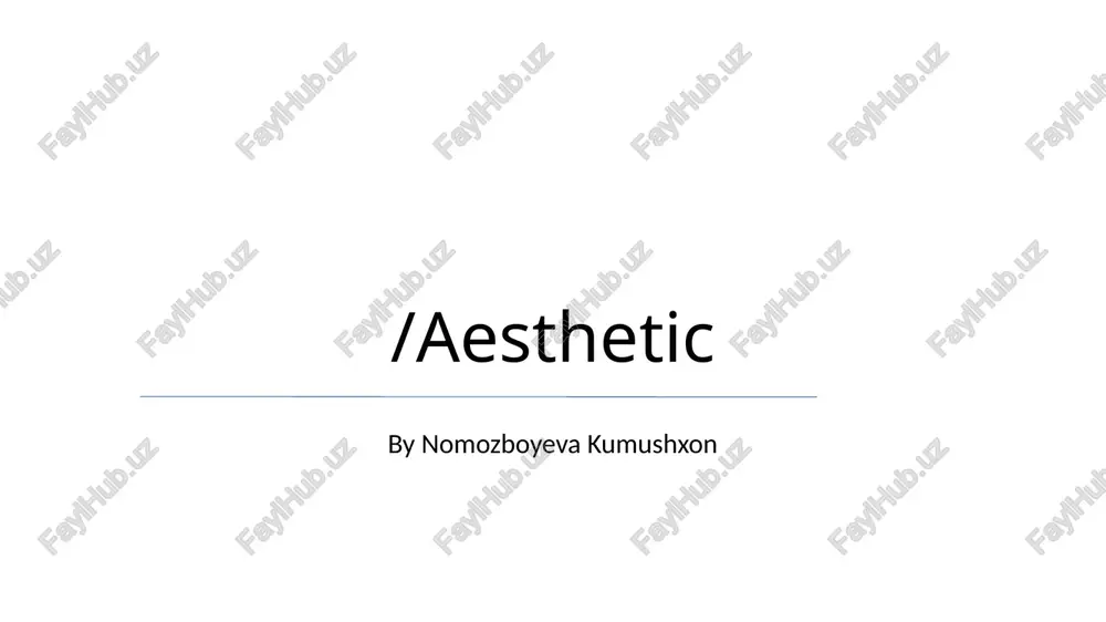 aesthetic — PPTX